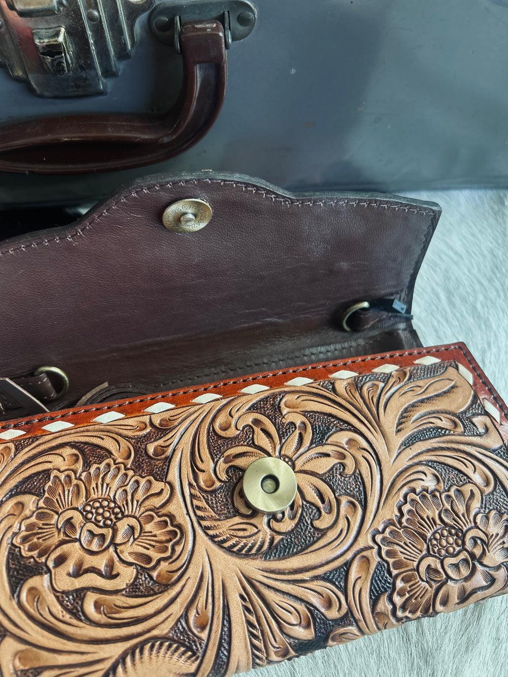 American Darling Leather Bloom Wallet Crossbody Product Image