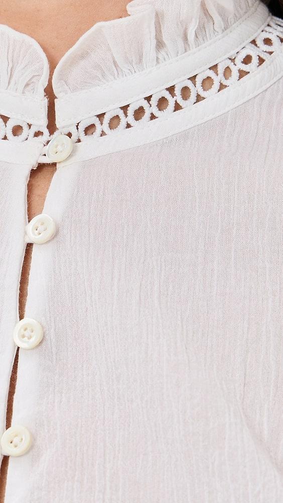 FRAME The Ruffle Collar Top | Shopbop Product Image