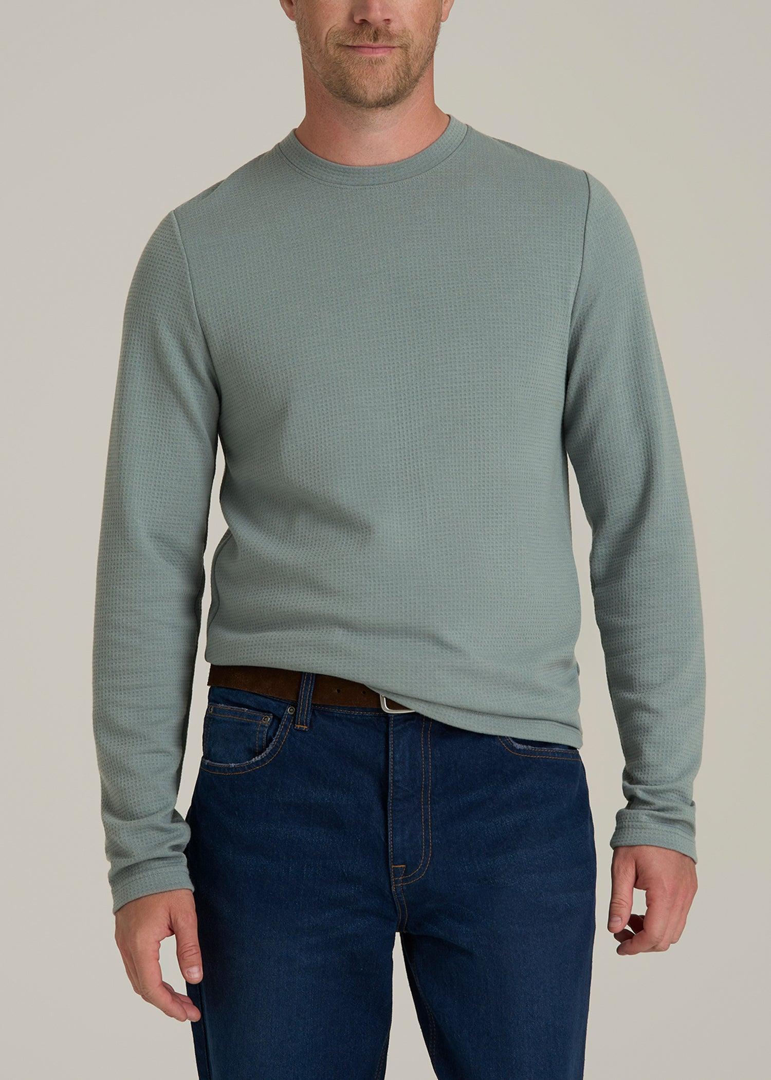 Cloud Knit Waffle Long Sleeve in Trooper Male Product Image