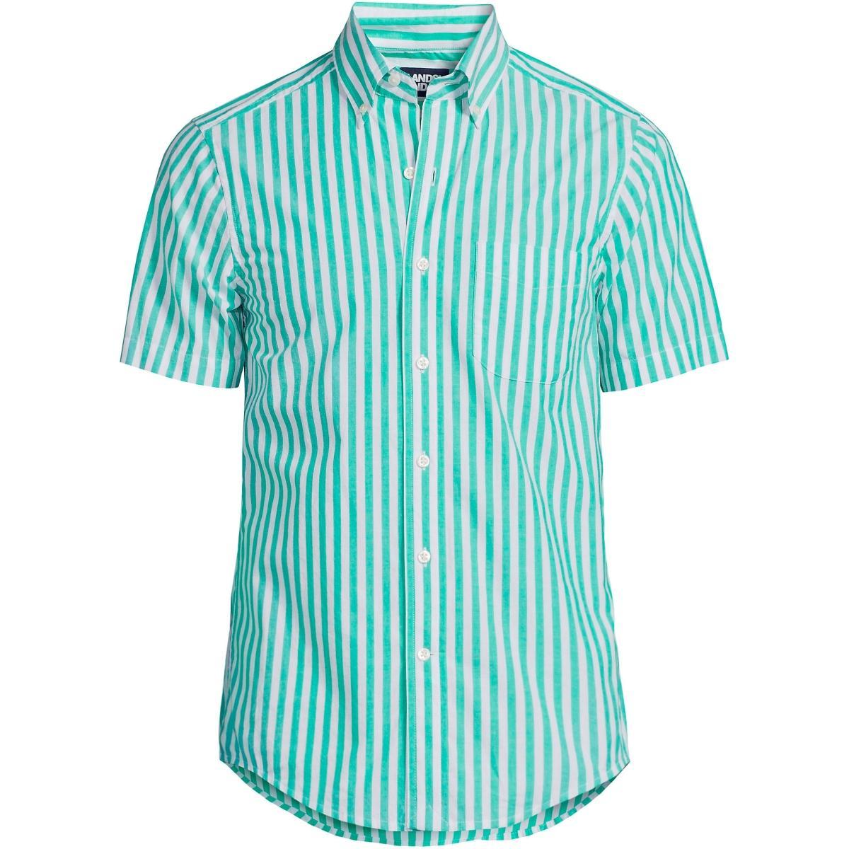 Mens Lands End Traditional-Fit Essential Lightweight Poplin Button-Down Shirt Product Image