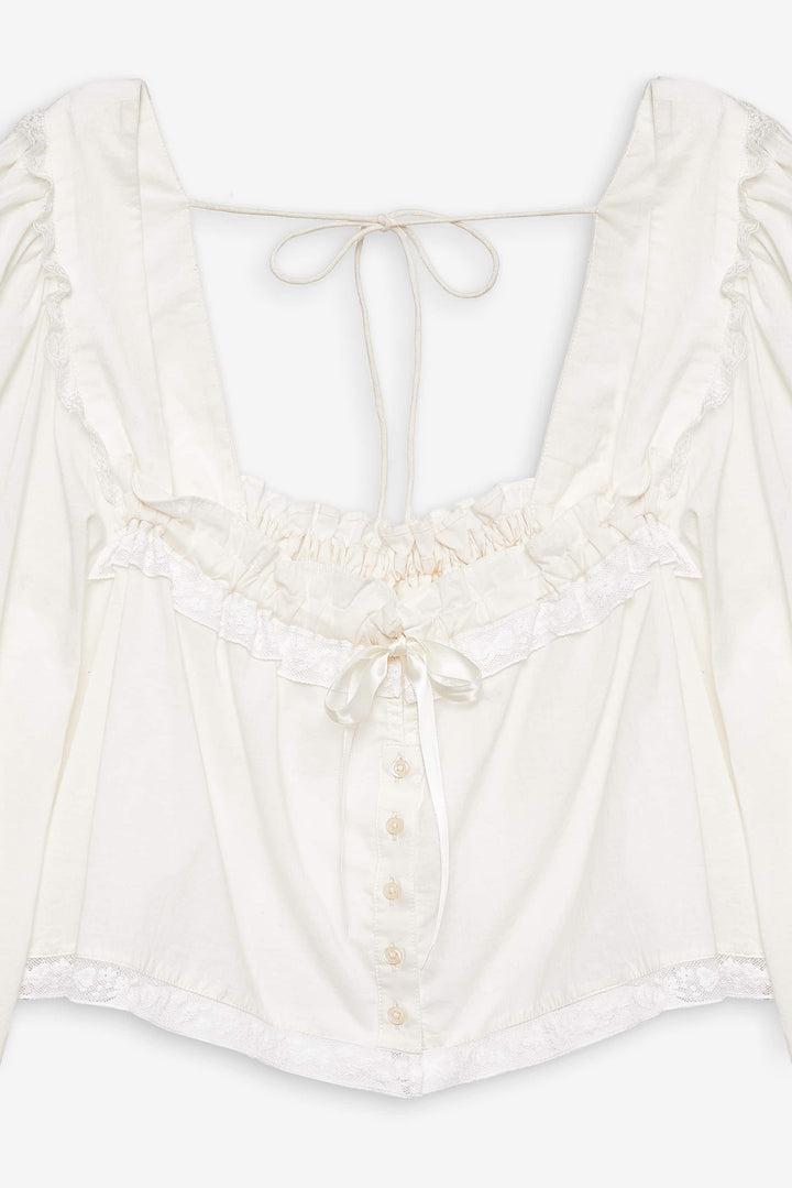Venetia Sleep Top — White Product Image