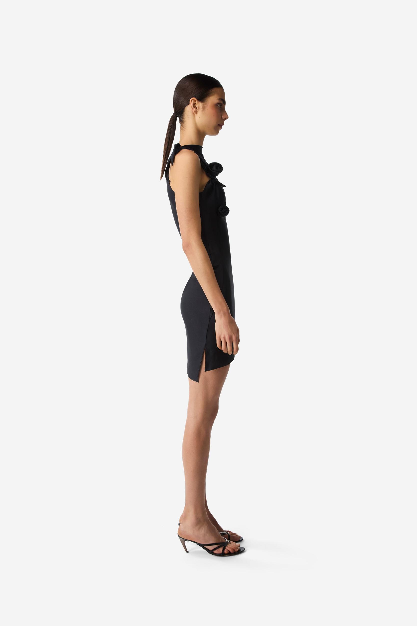 Asymmetric Flower Mini Dress Product Image