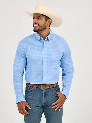 Men's Cody Johnson One Pocket Button Down Shirt in Gray Contrast Product Image