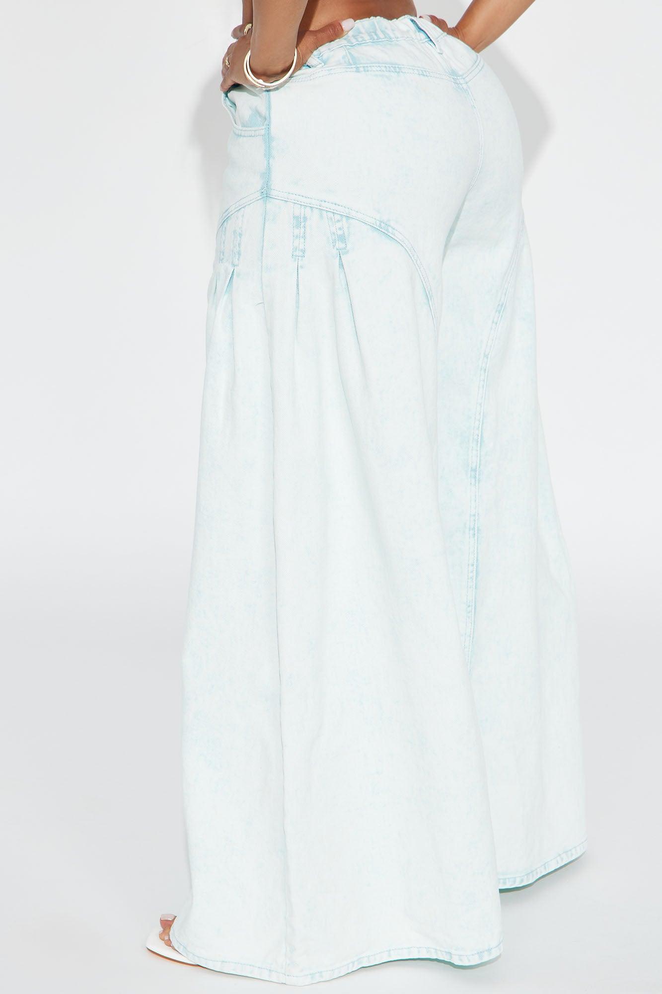 Sunset Beach Wide Leg Jeans - Light Wash Product Image