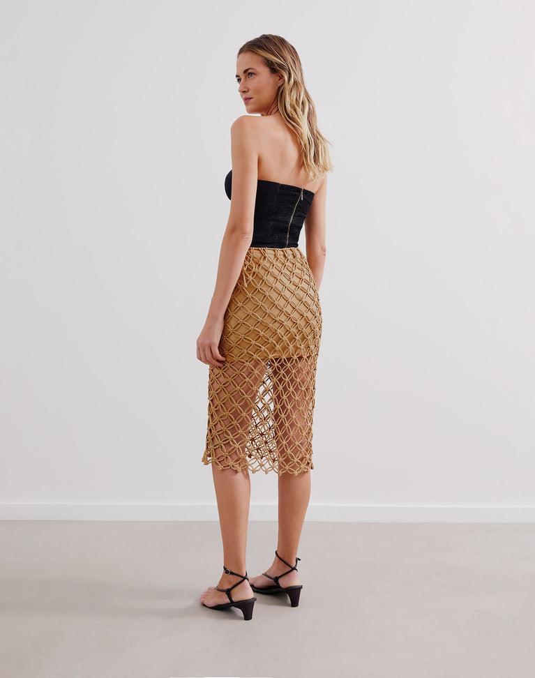 Kim Midi Skirt (exchange only) - Walnut Product Image