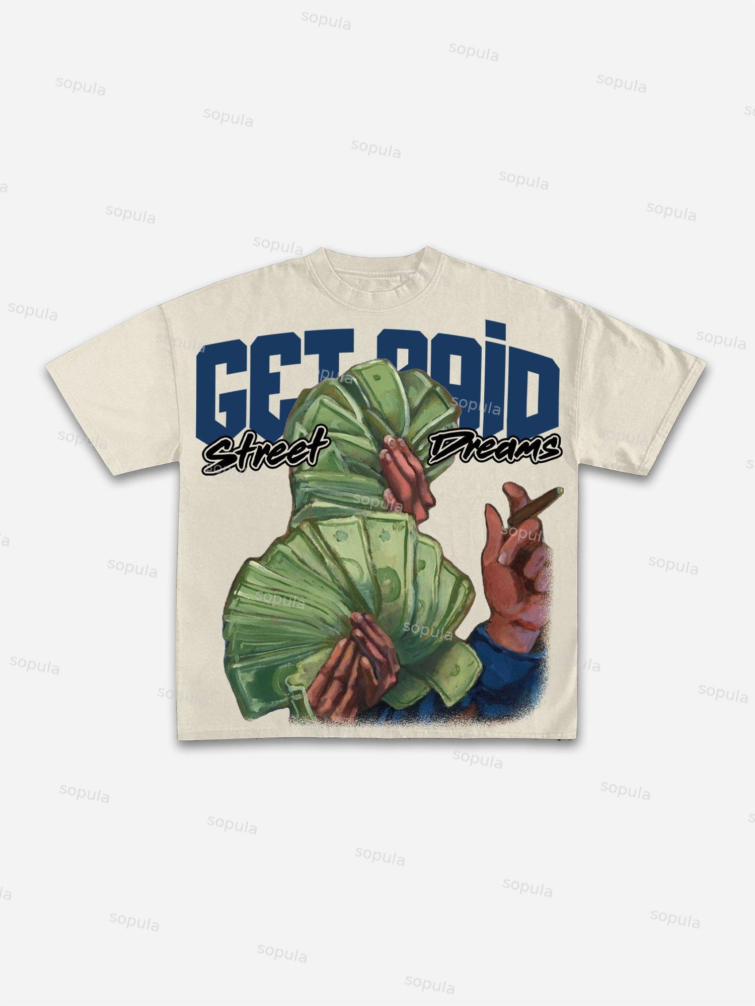 Money Matters Retro Graphic Cotton T-shirt Product Image