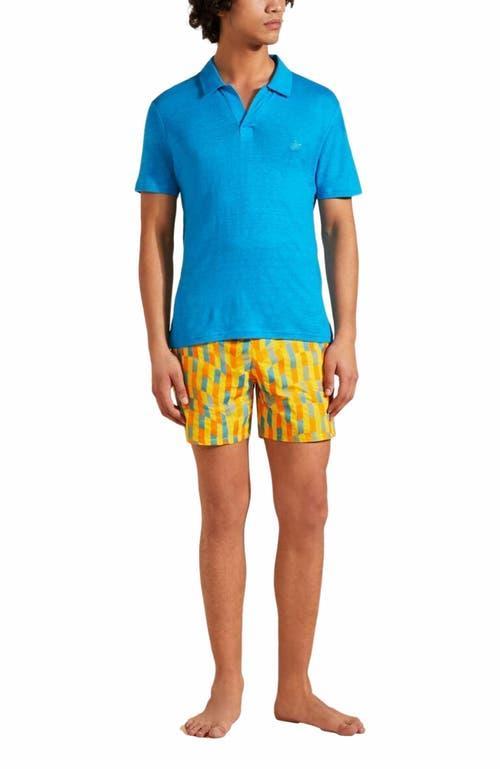 Mens Pyramid Linen Polo Shirt Product Image