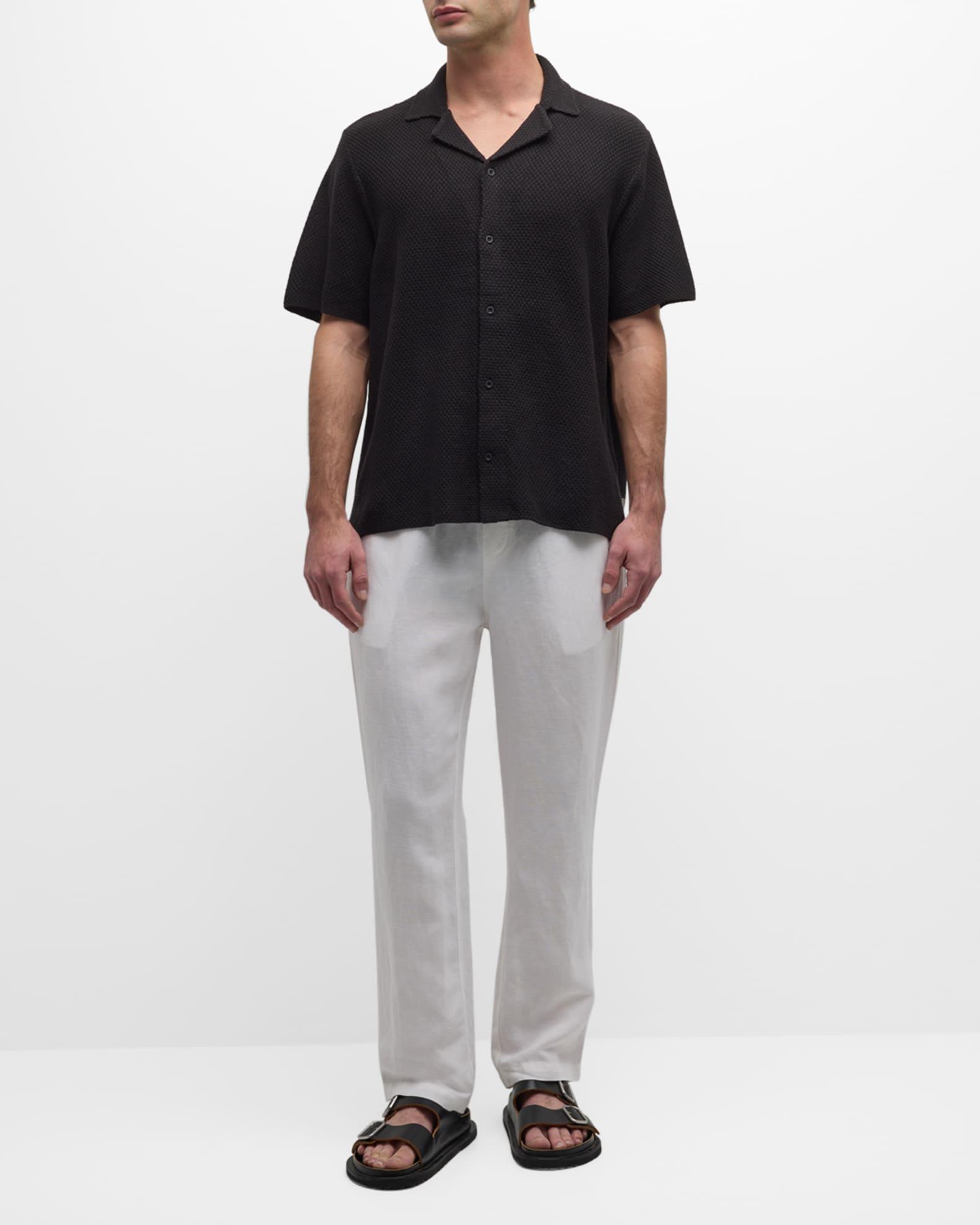 Men's Cotton Textured Camp Shirt Product Image