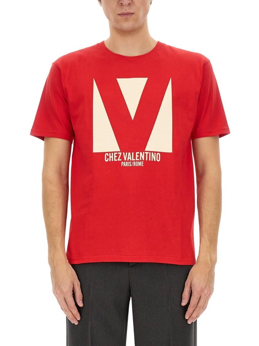 VALENTINO T-shirt Logo In Red Product Image