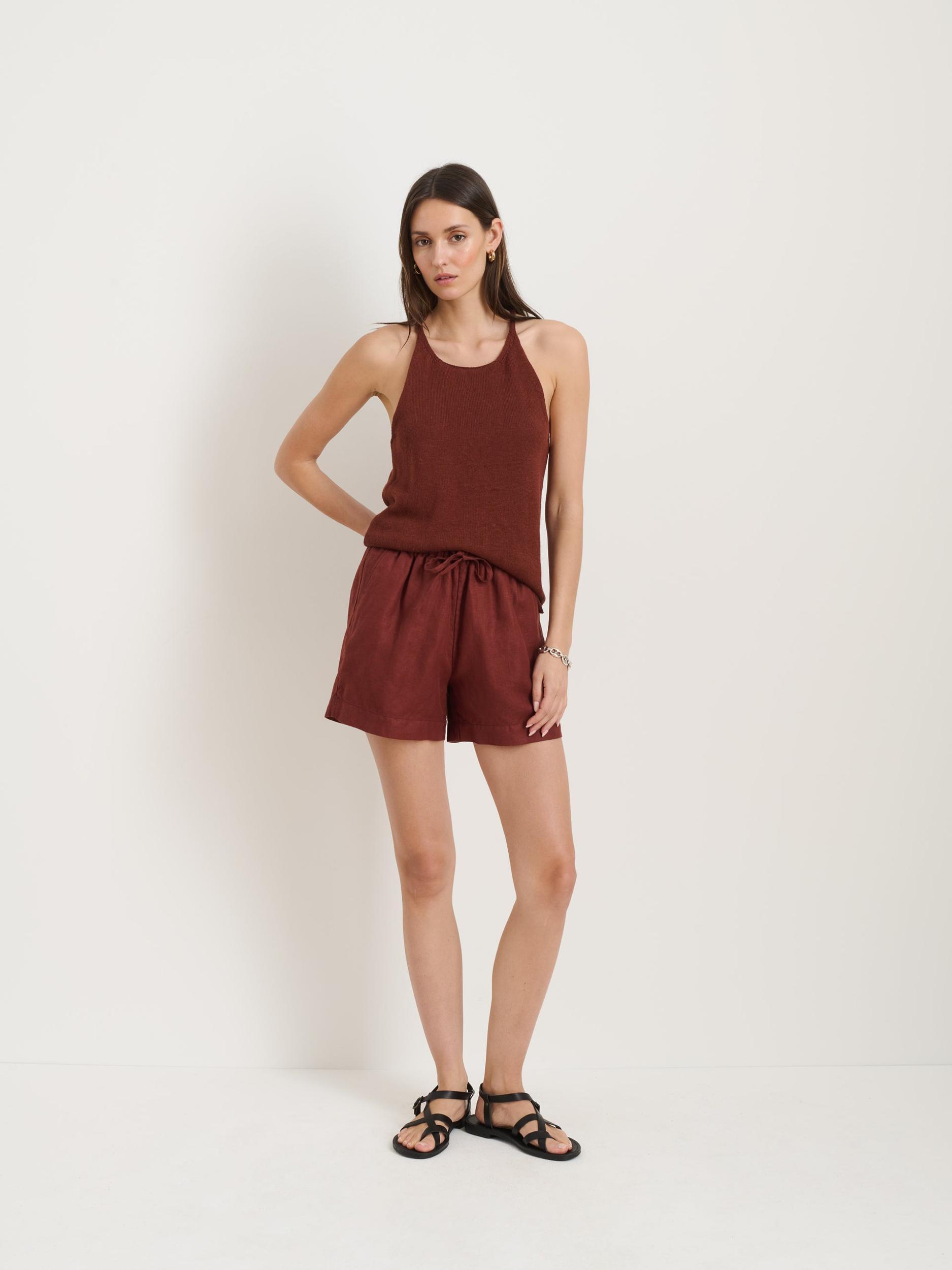 Riley Pull On Short In Linen Product Image