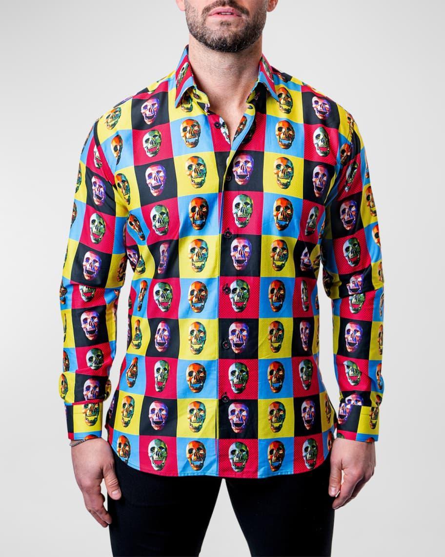 Mens Fibonacci Skulls Dress Shirt Product Image