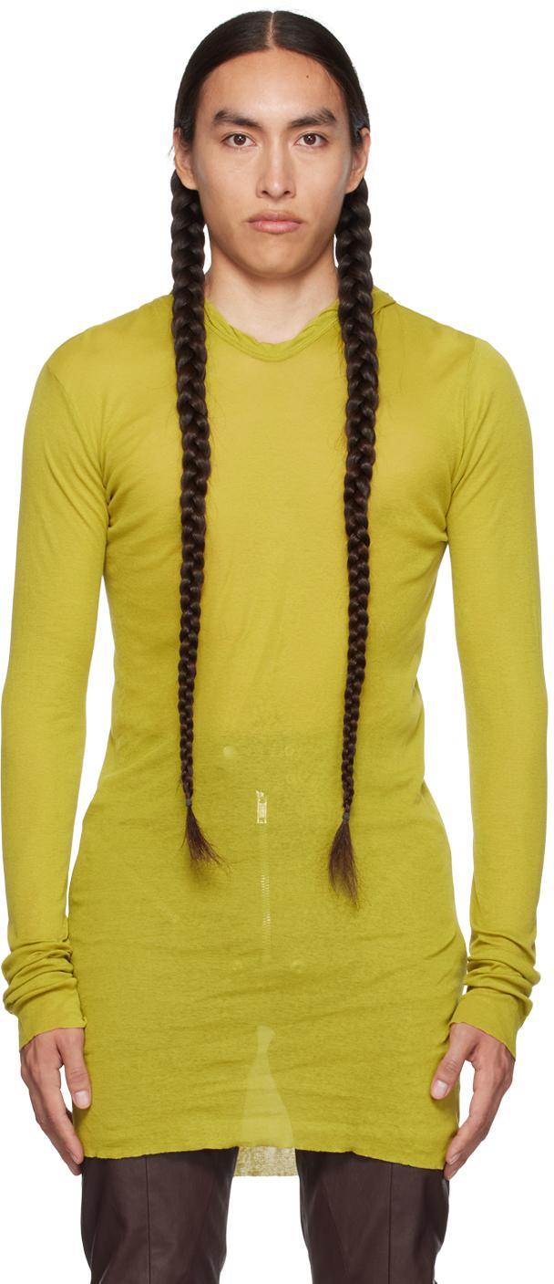 RICK OWENS Green Semi-sheer Hoodie Product Image