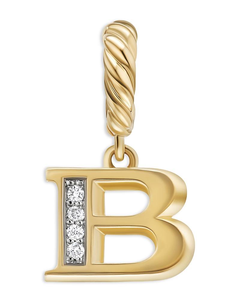 David Yurman 18K Gold Amulets Diamond Pave Initial Pendant Product Image