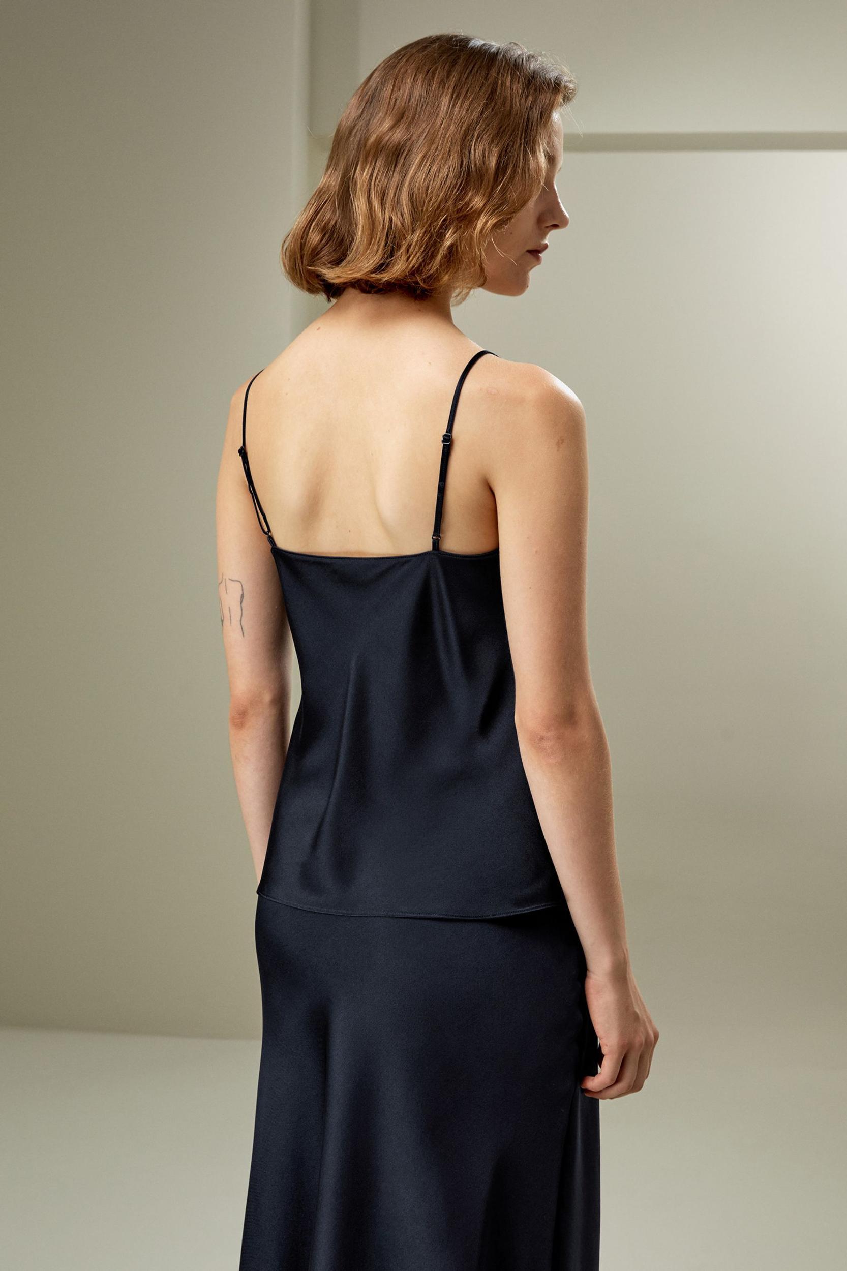 Double-Faced Silk Charmeuse Camisole Product Image