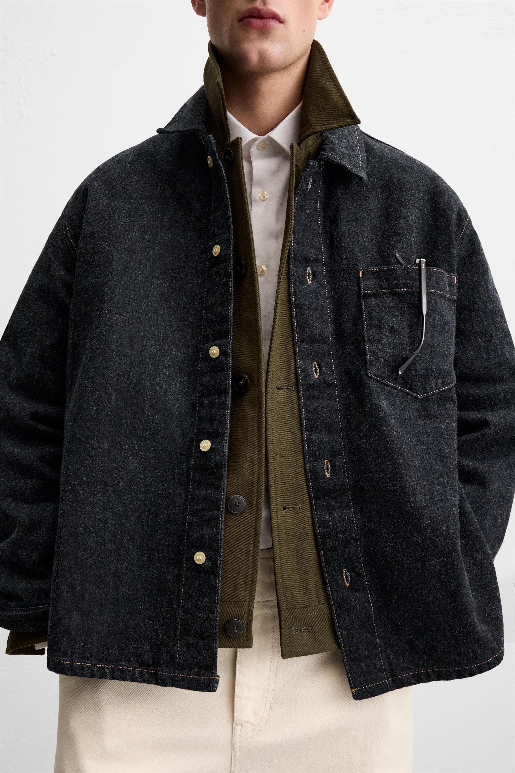 BRUSHED TEXTURE DENIM SHIRT Product Image
