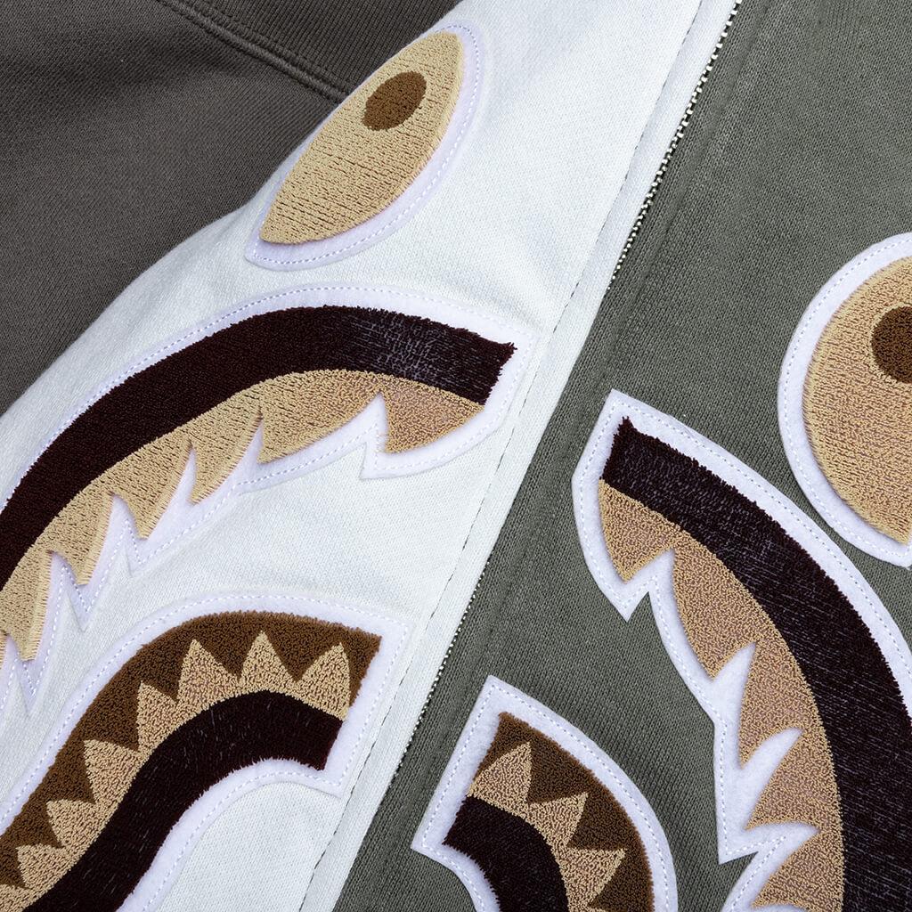 Shark Full Zip Hoodie #2 - Olive Drab Male Product Image