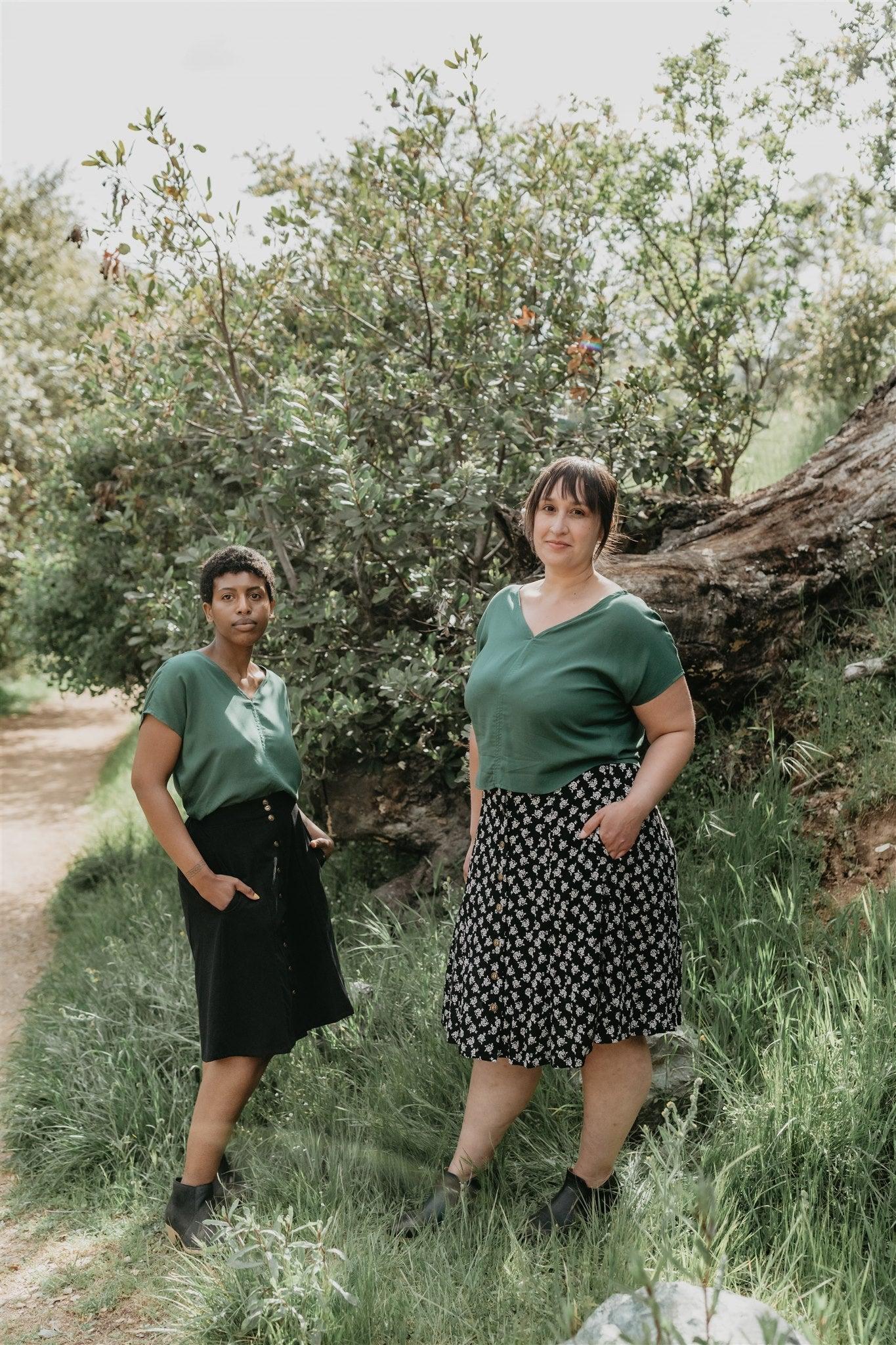 Dolman Top in Emerald Challis Product Image