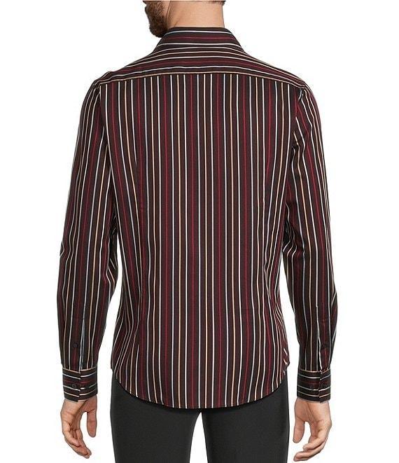 Murano Big & Tall The Murano Show Collection Slim Fit Stripe Long Sleeve Woven Shirt Product Image
