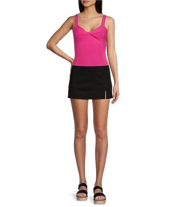 Copper Key Twist Front Sweater Tank Top Product Image