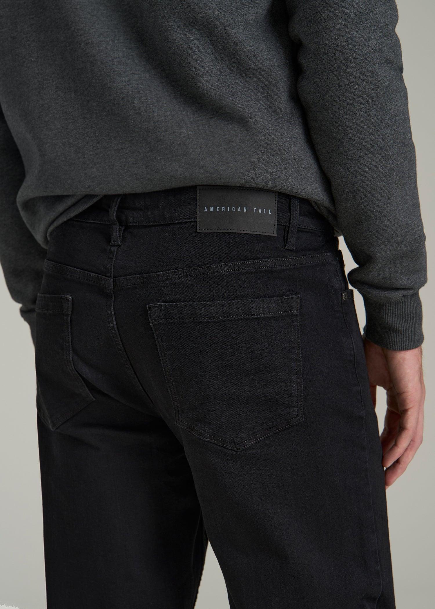 A.T. Basics Men's Dylan Slim Fit Jeans for Tall Men in Black Product Image