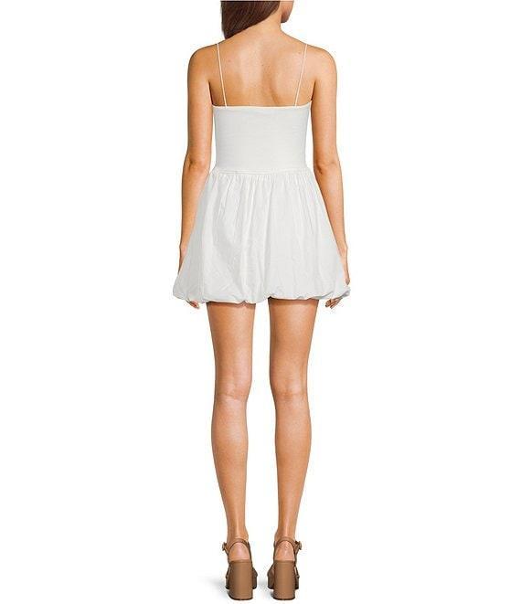 GB Square Neck Sleeveless Bubble Mini Dress Product Image