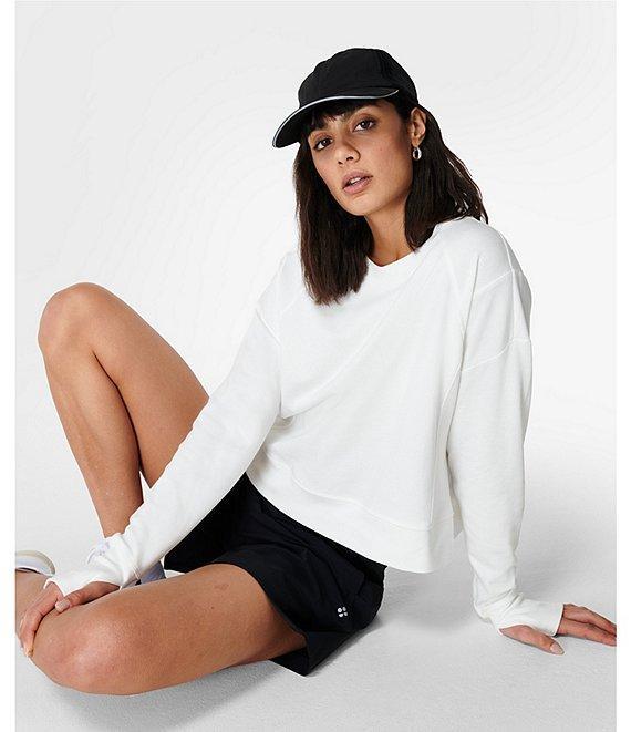 Sweaty Betty After Class Crop Crew Neck Long Sleeve Sweatshirt Product Image