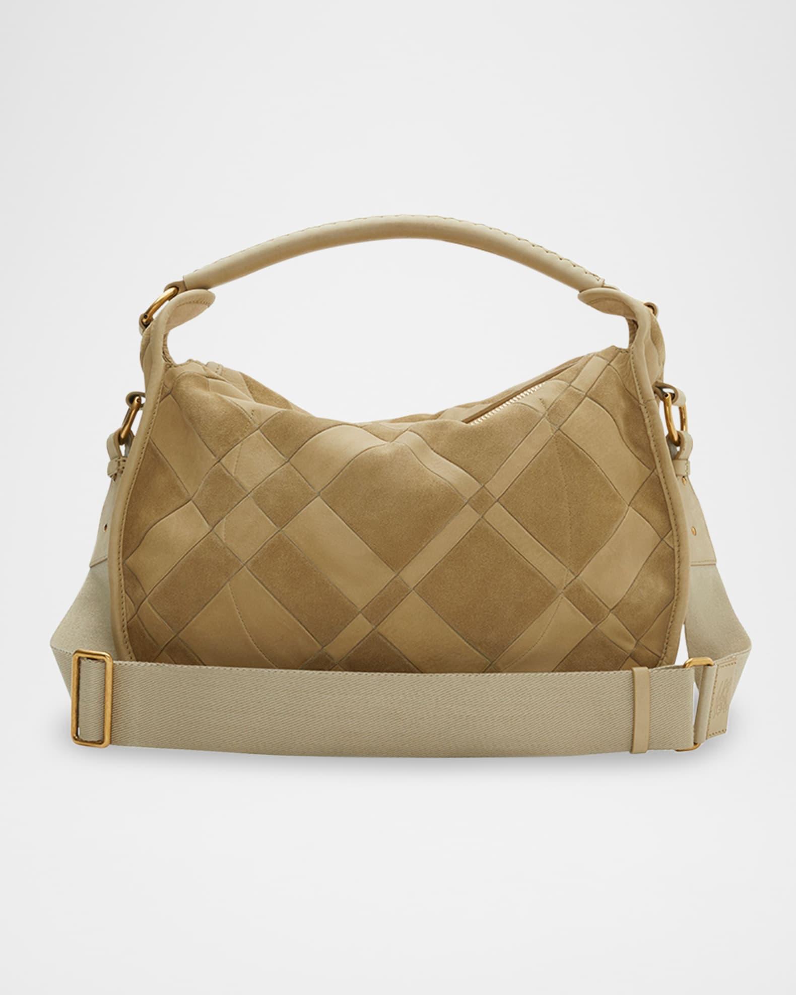 Clip Patchwork Suede Messenger Bag Product Image