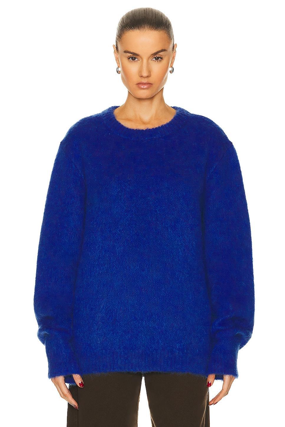 Lemaire Brushed Sweater in Meadow Melange - Mint. Size XS (also in ). Product Image
