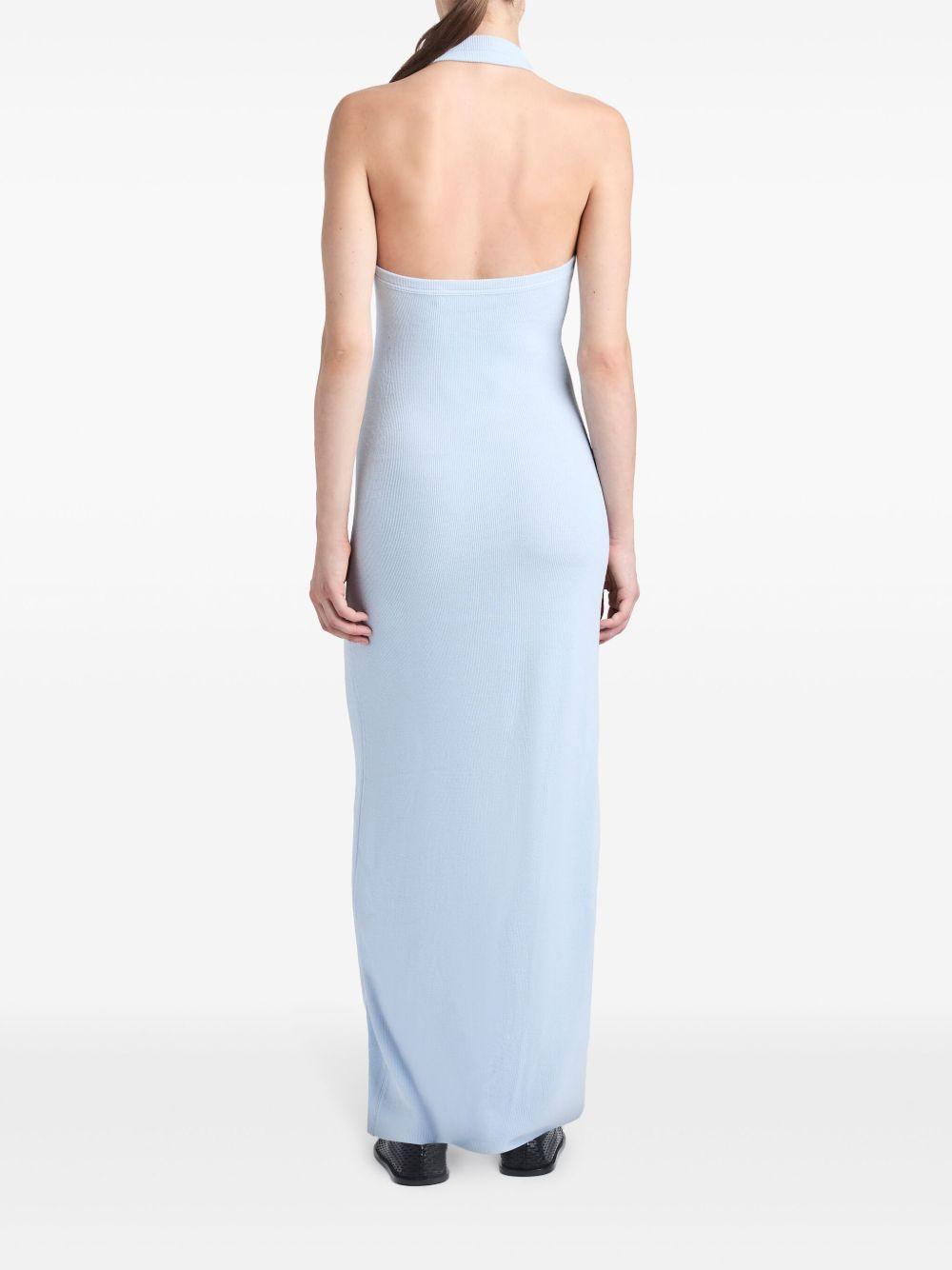 ribbed-knit halterneck dress Product Image