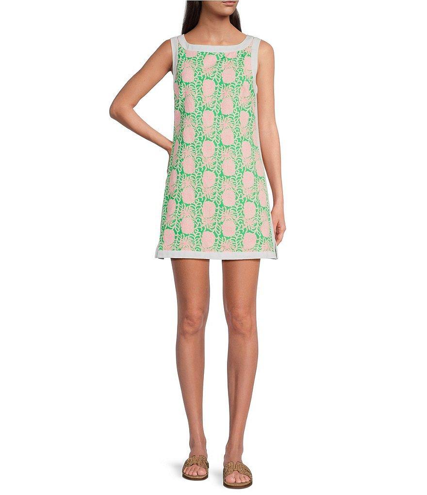 Lilly Pulitzer Eleanora Boat Neck Sleeveless Shift Romper Product Image