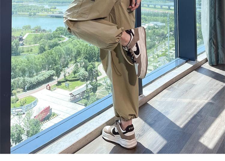 High Rise Plain Harem Cargo Pants (Various Designs) Product Image