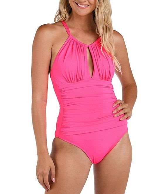 La Blanca Island Goddess High Neck One Piece Swimsuit Product Image