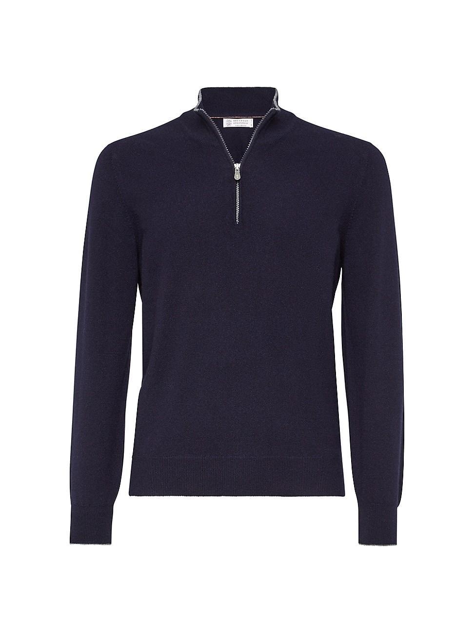Mens Cashmere Quarter-Zip Sweater Product Image