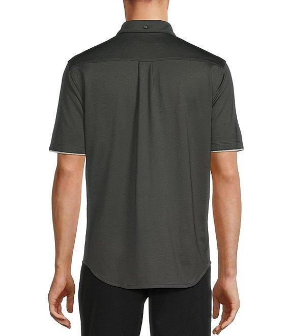 Tommy Bahama Big & Tall San Lucio Tri Leaf Geo Happy Hour Short Sleeve Woven Shirt Product Image