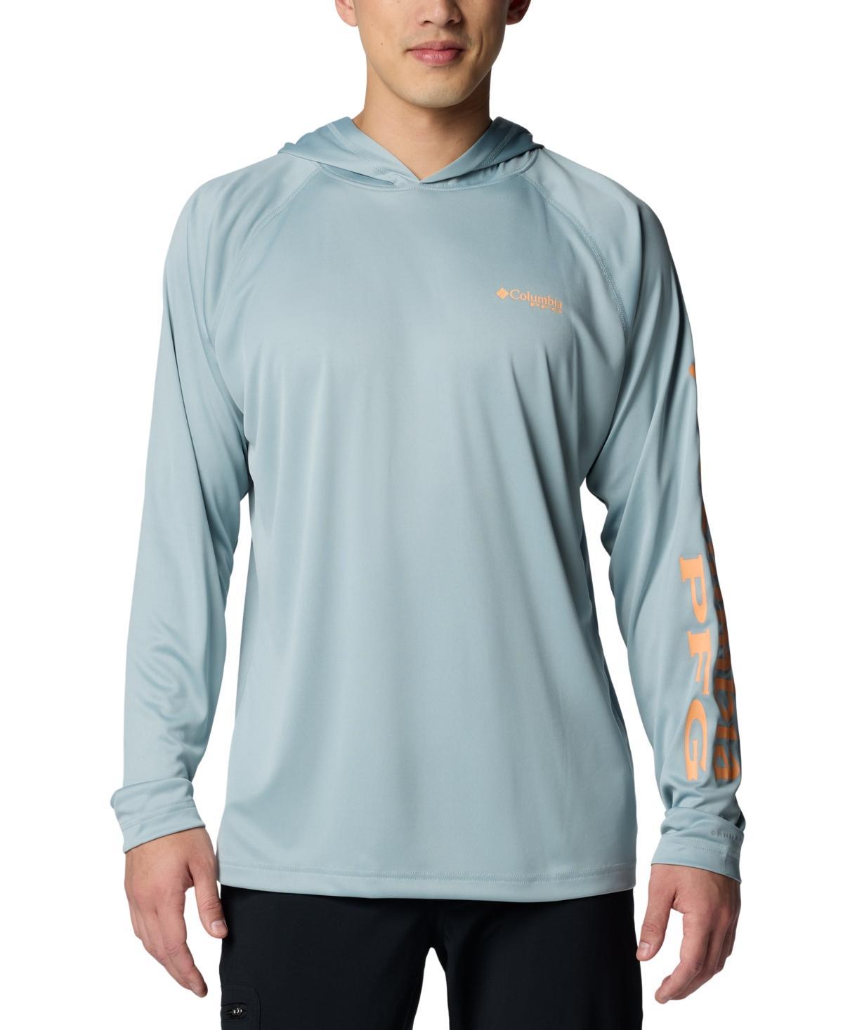 Men's Columbia PFG UPF 50 Terminal Tackle™ Hoodie, Size: XXL, Cool Gray Product Image