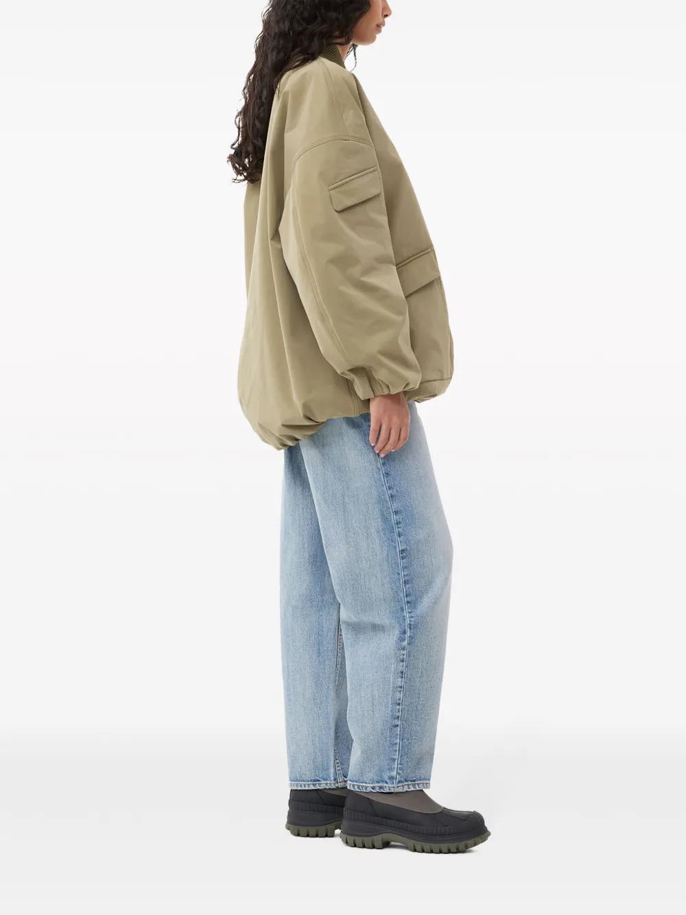 oversized multiple-pocket bomber jacket Product Image