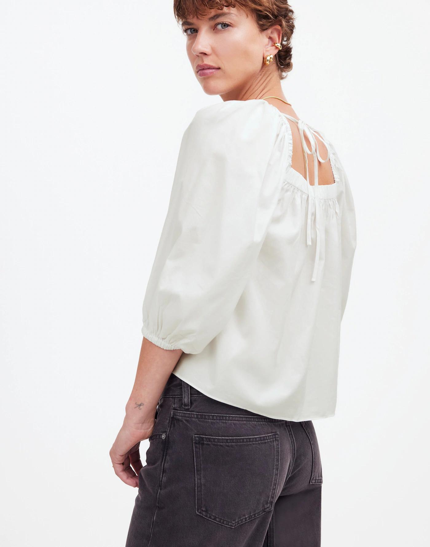 Puff-Sleeve Babydoll Top Product Image