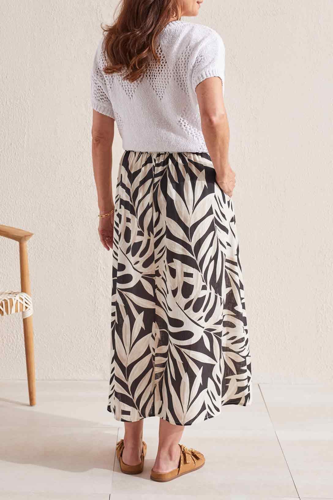 Pull on skirt with front pleat Product Image
