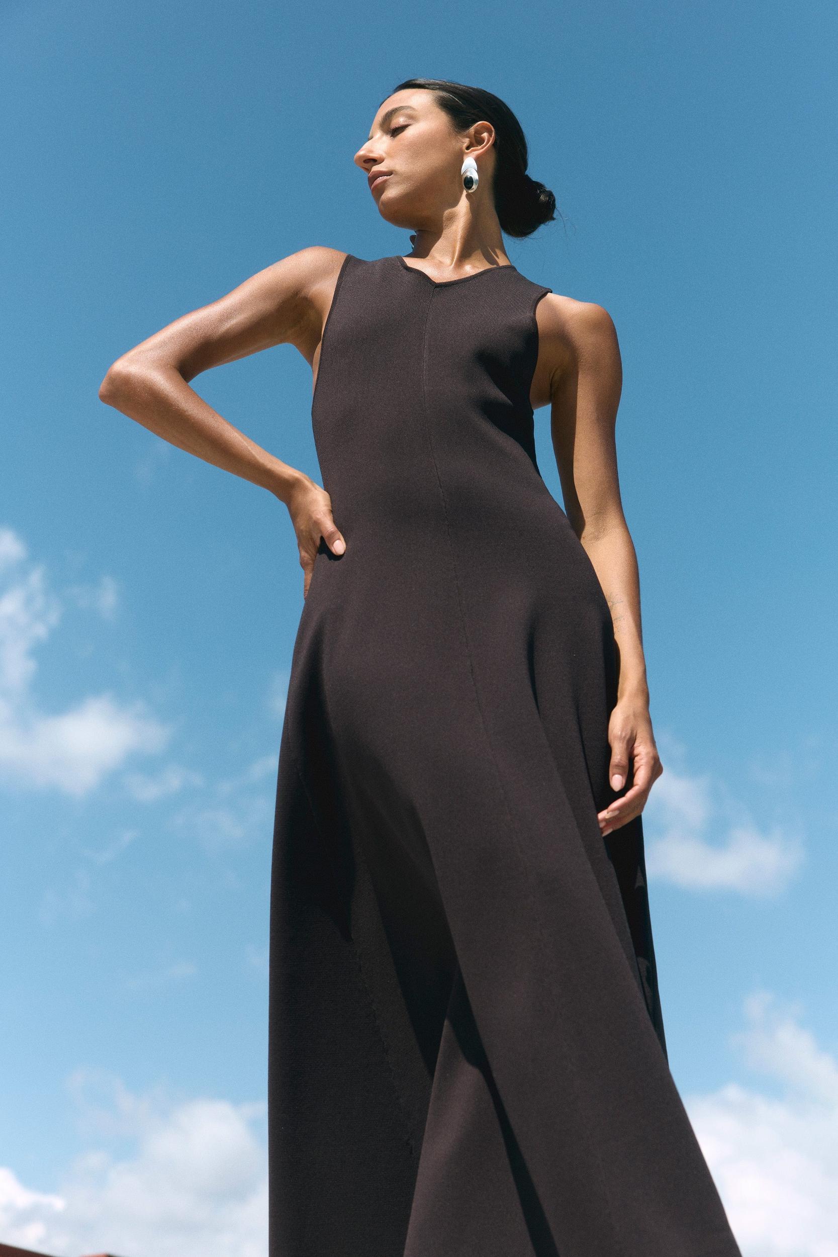 Enya Cinch-Waist Knit Dress Product Image