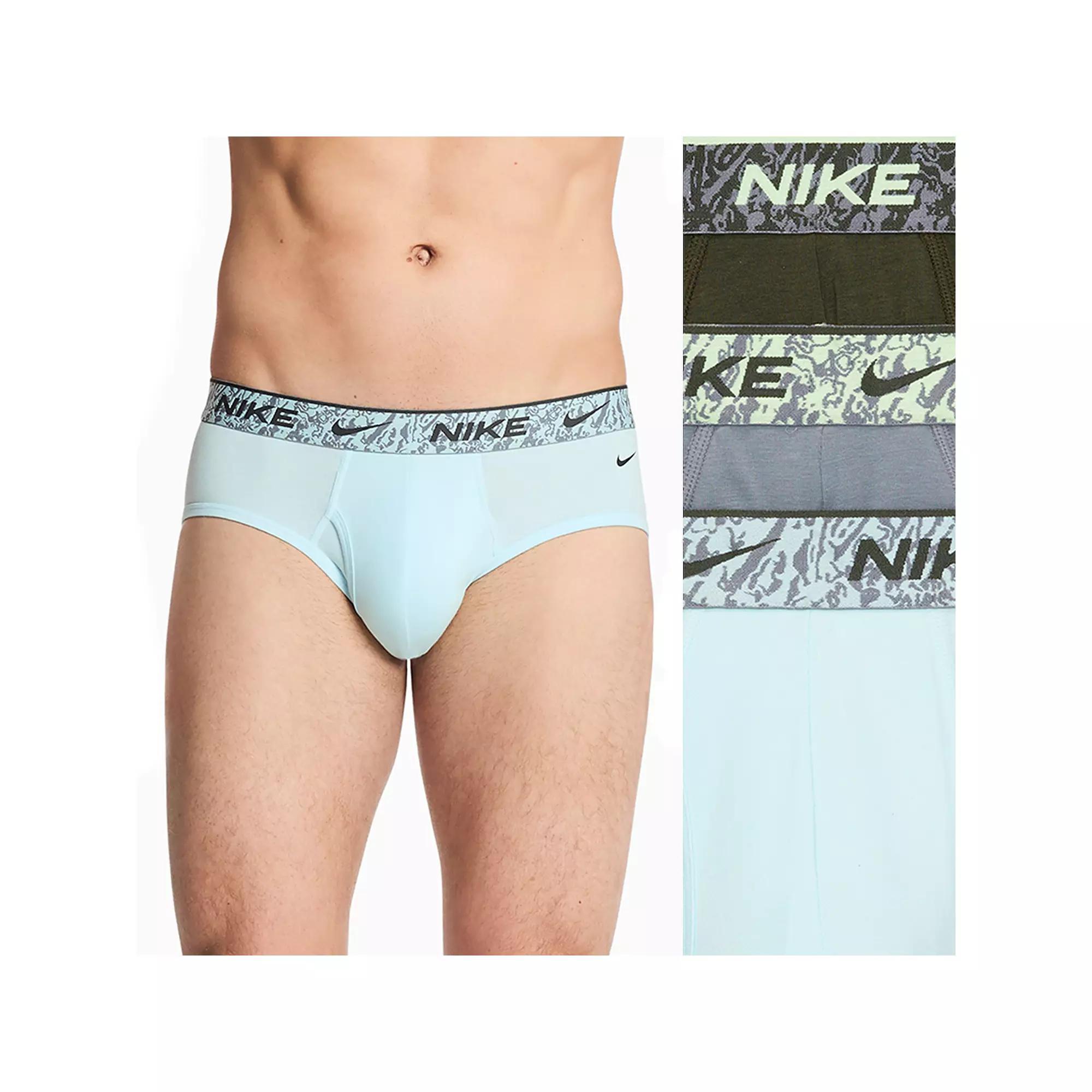 Men's Nike Dri-FIT Essential 3-pack Stretch Briefs, Size: Medium, Blue Product Image