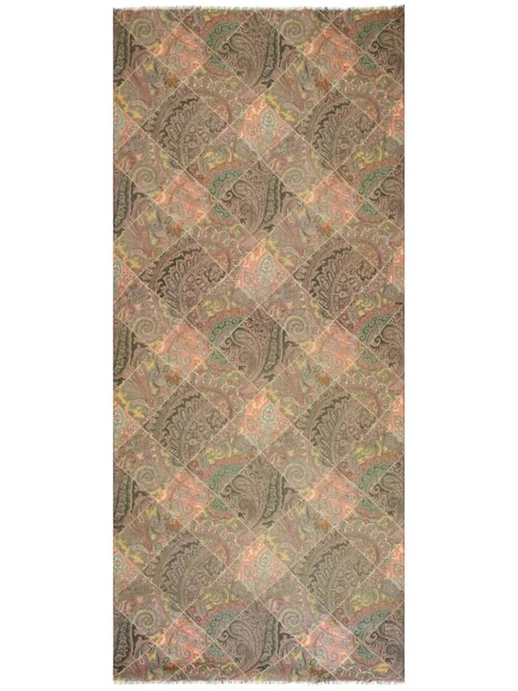 ETRO Printed Cashmere Scarf In Neutrals Product Image