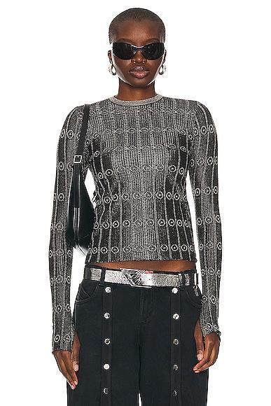 THE ATTICO Light Sweater in Black Product Image
