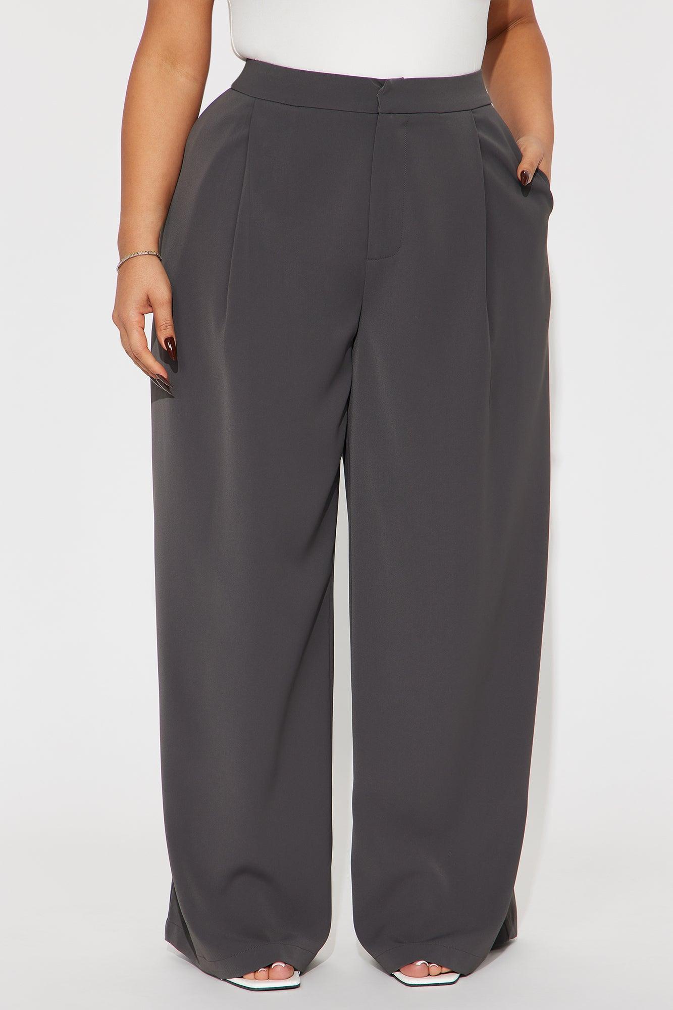 Make Your Point Wide Leg Trouser - Charcoal Product Image