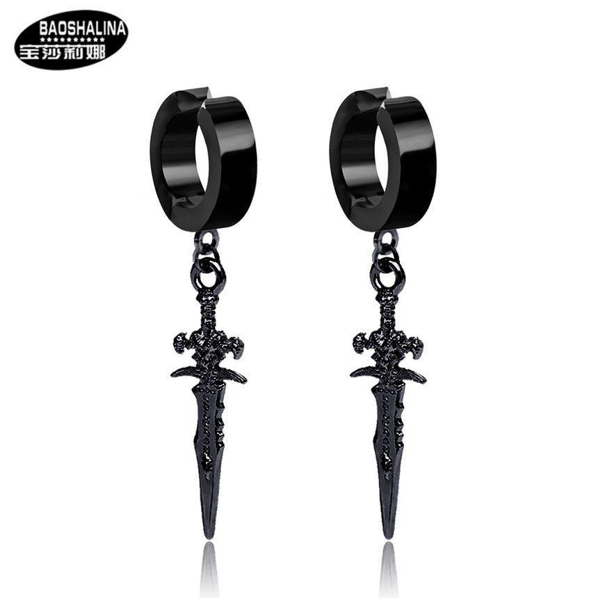 Hoop Sword Drop Earring Product Image