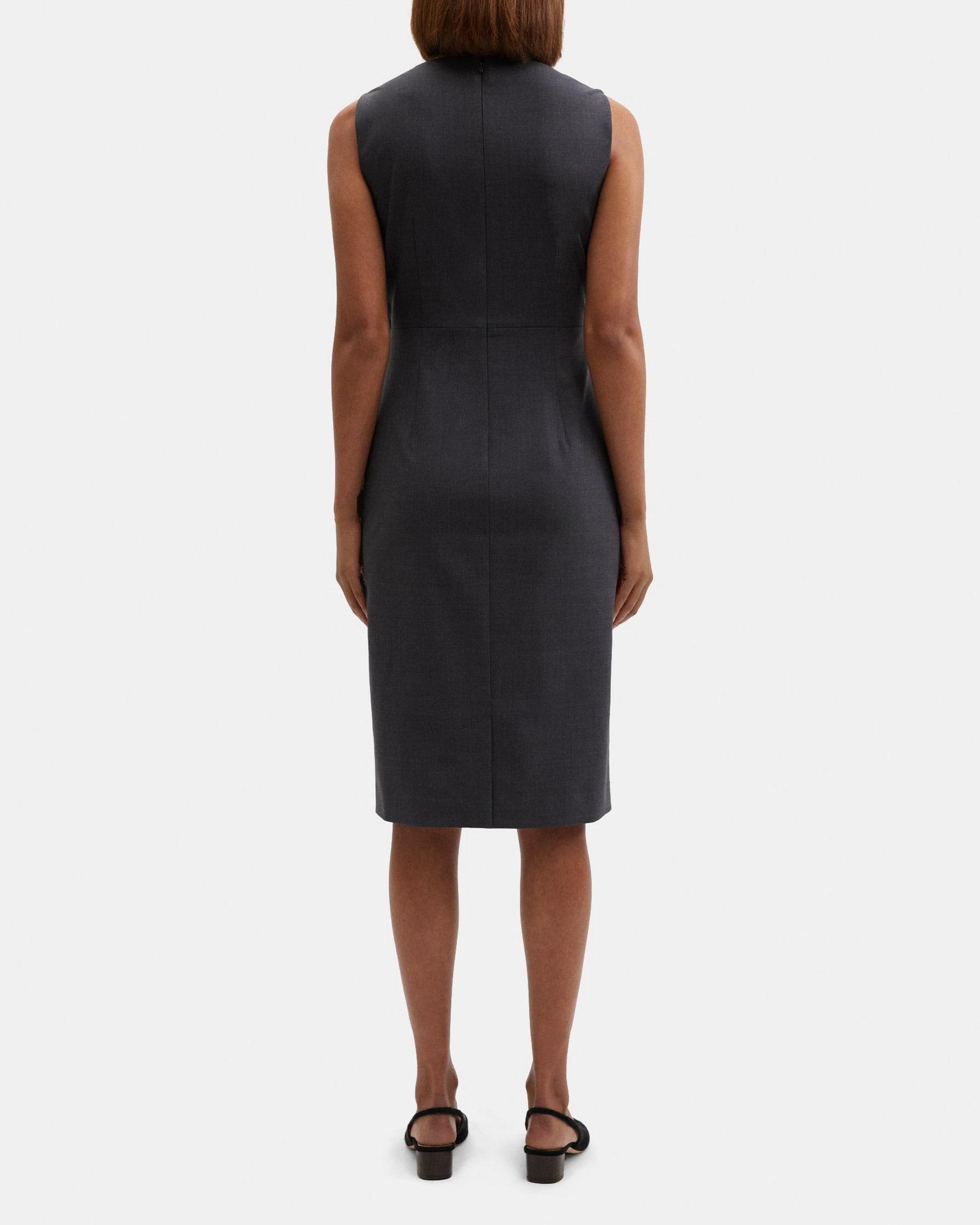 Midi Sheath Dress in Stretch Wool Product Image