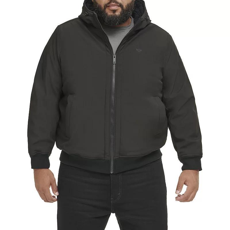 Big & Tall Dockers® Softshell Sherpa Lined Bomber jacket, Men's, Size: 3XL Tall, Grey Gray Product Image