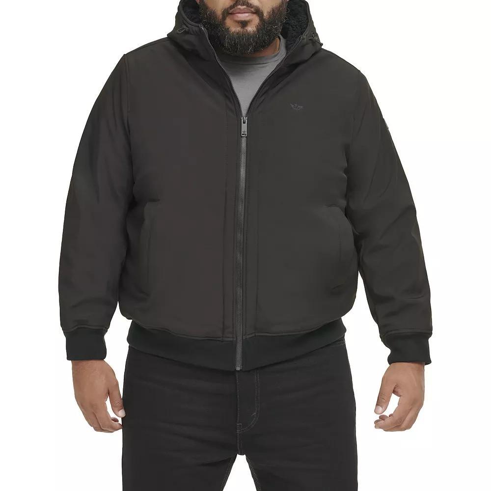 Big & Tall Dockers® Softshell Sherpa Lined Bomber jacket, Men's, Size: 3XL Tall, Grey Gray Product Image