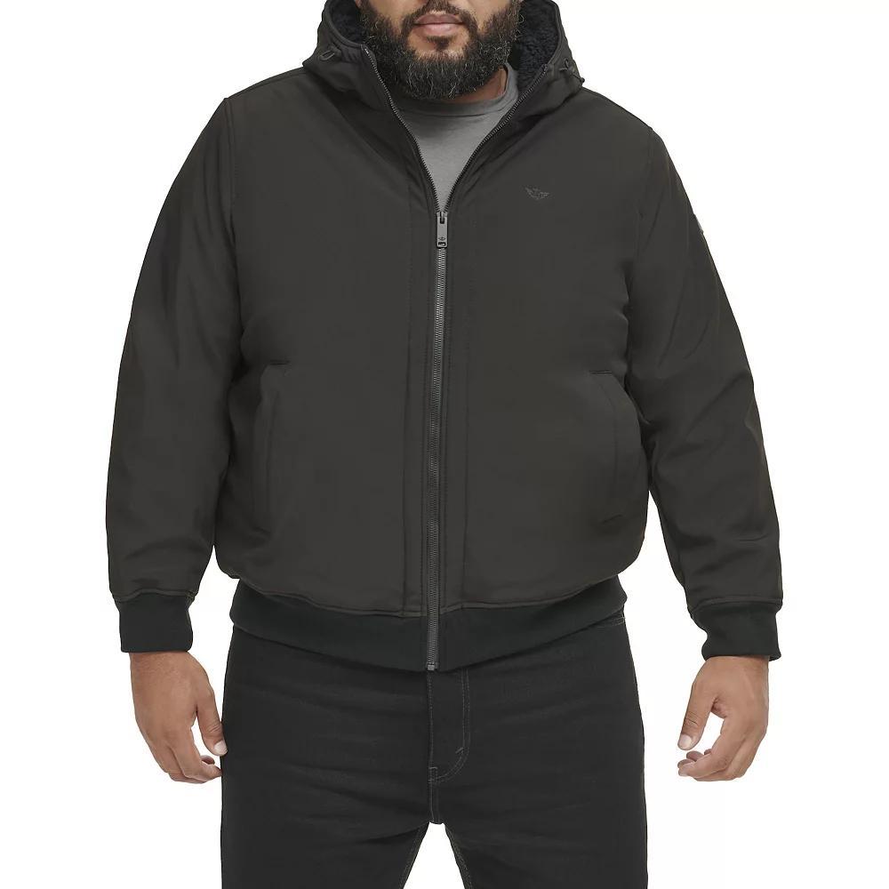 Big & Tall Dockers® Softshell Sherpa Lined Bomber jacket, Men's, Size: 3XL Tall, Grey Gray Product Image