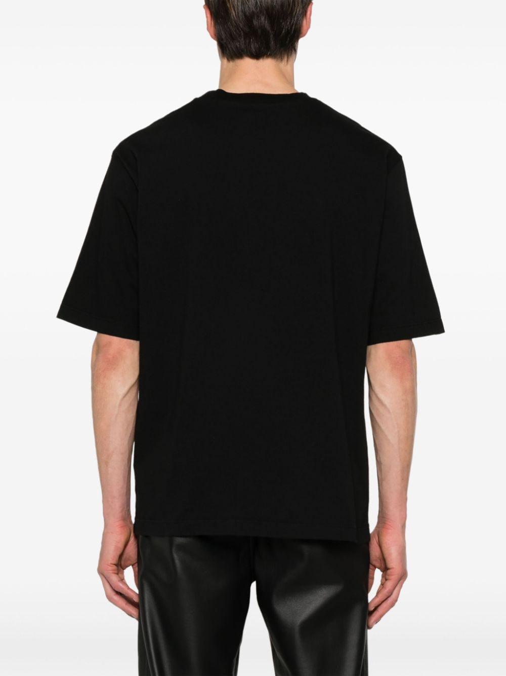 DSQUARED2 Mens Black Brand-print Crewneck Regular-fit Cotton-jersey T-shirt Product Image