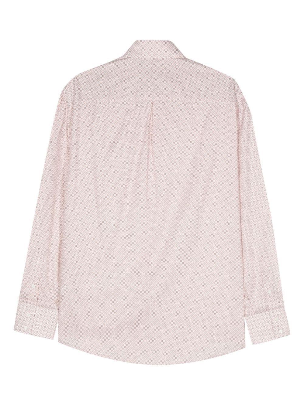 BRUNELLO CUCINELLI Graphic-print Cotton Shirt In White Product Image